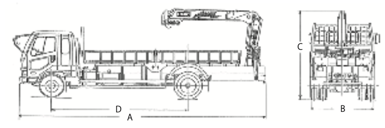 4tクレーン付きトラック